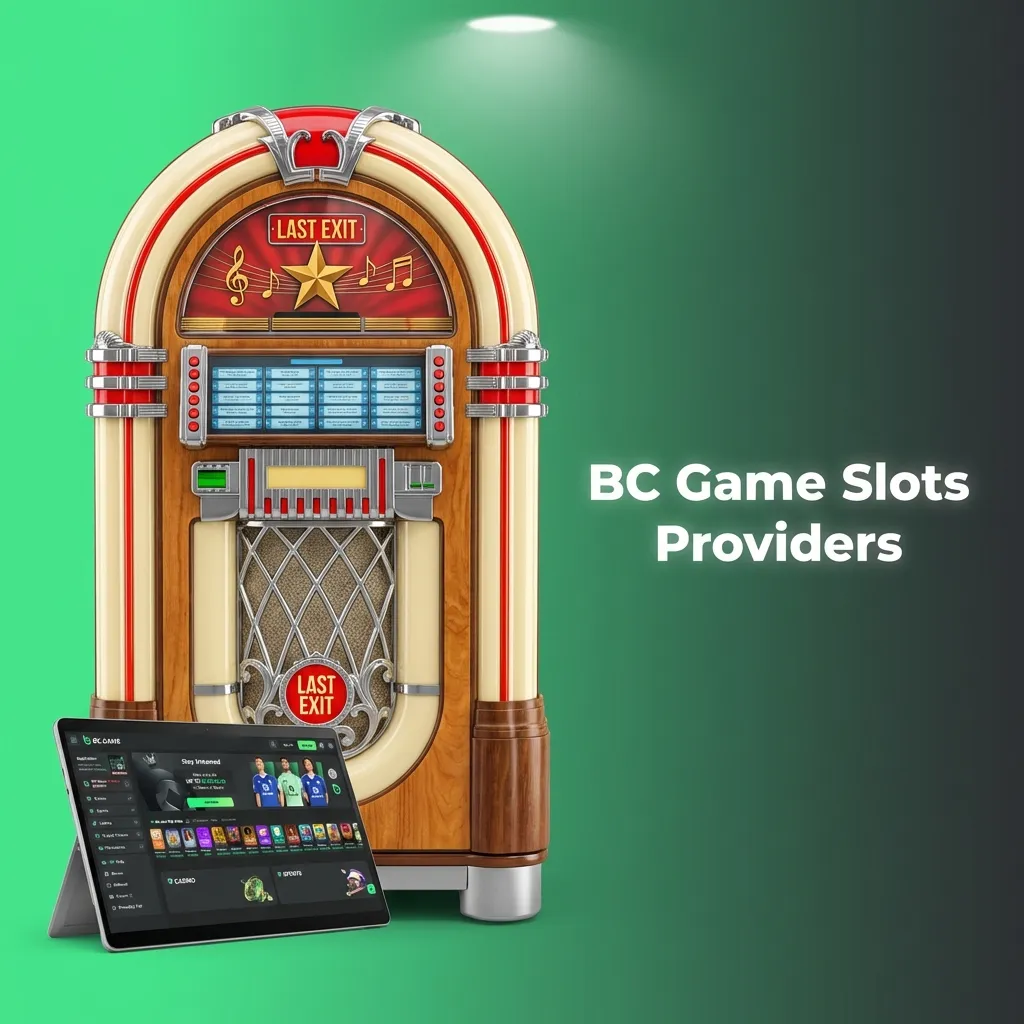 BC Game casino interface showing logos of major slot providers and game counts, highlighting a wide mix of 80+ studios