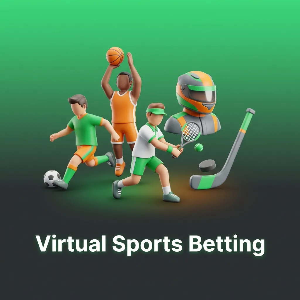 BC Game virtual sports betting screen showing animated horse race and football with 24/7 fast bet options